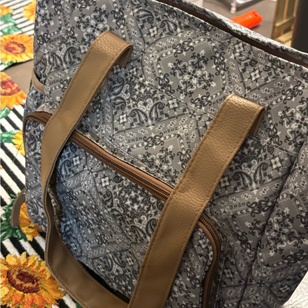 Elegant Gray Patterned Tote Bag